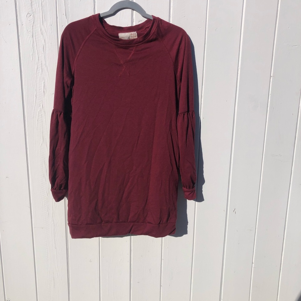 Jackson Rowe Oversized Maroon Sweatshirt X Small